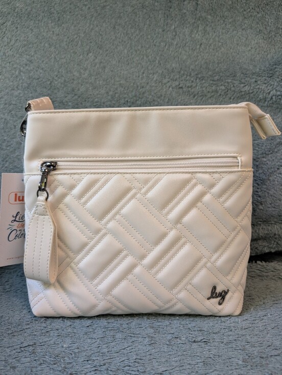 lug Handbags - NWT Lug Double Dip Satin Luxe VL Crossbody Bag In Metallic Diamond